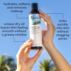 Sky Organics Aceite Seco Fraccionado de Coco para masaje corporal, piel suave