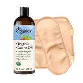 Sky Organics castor oil pack wraps the neck for soothing flexibility and relaxation.