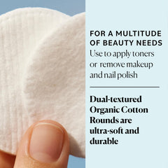 Sky Organics organic cotton rounds designed for sensitive skin cleansing.