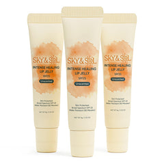 Sky & Sol Lip Jelly SPF 25 bottle cap for smooth, hydrated lips.