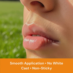 Primer-base use of Sky & Sol Lip Jelly SPF 25 demonstrates lip-ready smoothness.