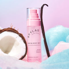 Skylar Boardwalk Delight scent notes close-up: cotton candy and raspberry sorbet