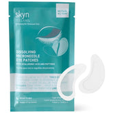 Parches Skyn Iceland con microagujas disolubles para ojos, hidratación rápida.