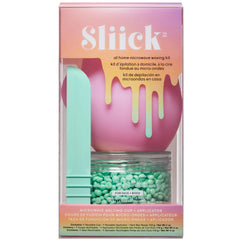 Sliick At-Home Waxing Kit in pink with coconut melon beads for salon-like results.