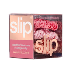 SLIP Skinny Scrunchies candy showcase luxe silk softness and shine.