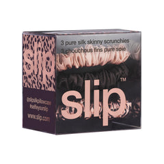 SLIPSILK rose gold leopard scrunchie close-up with luxurious shine.