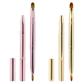 Sliverdew 2-pack retractable lip brush with gold cap for precise lip outlining and filling.