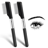 Sliverdew eyelash comb with metal teeth for precise lash separation and clump removal.