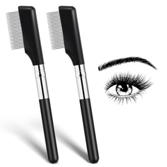 Sliverdew eyelash comb with metal teeth for precise lash separation and clump removal.
