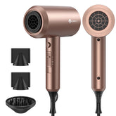 Slopehill professional ionic hair dryer front view shows a sleek mocha mousse finish for quick styling.