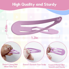 SLYFTE Barrettes metálicas para niñas, duraderas y seguras.