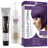 Smart Beauty amethyst purple dye bottle promises bold salon-worthy color