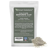 SMART SOLUTIONS Calcium Bentonite Clay powder close-up, premium detoxifying clay for DIY masks.