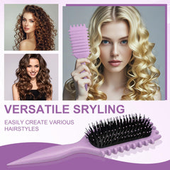 SMARTBEST Candy Brush tooth-shaped bristles for even hair separation during curl formation