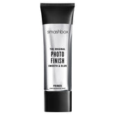 Smashbox Original Photo Finish primer bottle closeup; smooth base preps skin for makeup.