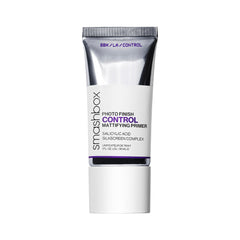 Smashbox Photo Finish Control Mattifying Primer bottle demonstrates oil-control for a shine-free complexion
