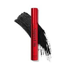 Smashbox Super Fan mascara bottle with sleek design and deep-black formula.