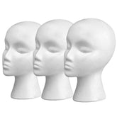 Smilco 11-inch tall female foam wig head for secure display and transport.