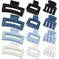 SMKSL 3 Styles medium square blue clip versatile grip for mid-length hair