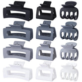SMKSL 3 Styles hair clips package in gray for versatile styling
