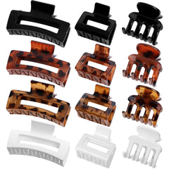 Pinzas SMKSL para cabello tortuga, medianas cuadradas, sujeción estable para peinados diarios.