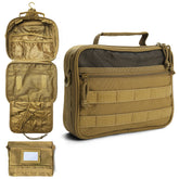 SMONT Toiletry Bag exterior brown, rugged travel companion for short trips.