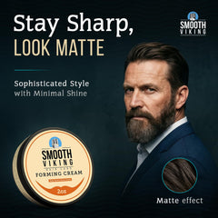 Smooth Viking Forming Cream, acabado mate, ideal para estilo natural sin brillo.