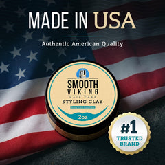 Smooth Viking Hair Clay, textura mate para look natural sin brillo.
