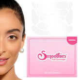 Parches Smoothies para arrugas, caja visible, uso nocturno para suavizar líneas faciales.