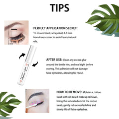 SMSUX lash glue application close-up shows easy eye makeup blending.