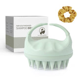 Sndyi scalp massager brush close-up showing soft bristles for gentle cleansing.