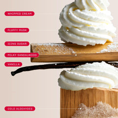 Close-up of Snif Extra Whip mist being sprayed for fresh scent
