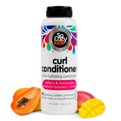 SO COZY Acondicionador Curl en botella, suaviza rizos y aporta brillo.