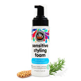 SoCozy Kids Sensitive Styling Foam bottle pour enables easy application and light hold.