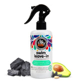 SoCozy Swim bottle pour showing hydration for hair after swimming