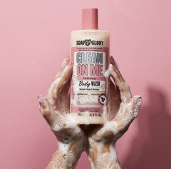 Hands demonstrate 2-in-1 wash with built-in lotion for instant pampering