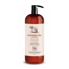 Soapbox Coconut & Shea Shampoo bottle front shows vegan, sulfate-free formula