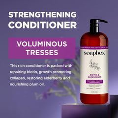Soapbox elderberry vitamin blend closeup nourished feel after wash.