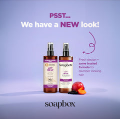 Soapbox Lift Me Up, cabello seco para volumen ligero y peinado fácil.