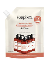 Soapbox vanilla bean hand soap refill bottle for kitchen and bathroom use