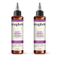 Soapbox Oh My Growth muestra la botella en primer plano para cabello más lleno.