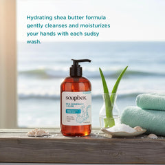 Soapbox shea-butter-hydration keeps skin soft and hydrated after every wash.