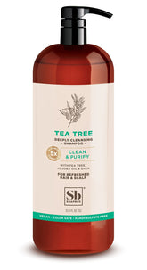 Soapbox Tea Tree & Mint Shampoo bottle front view for refreshing cleanse