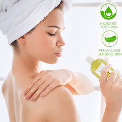 Soapeauty Argan Oil pour shows easy application for face and body hydration.