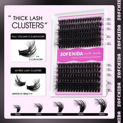 SOFENIDA 10-18mm lash clusters provide customizable length for bold looks.