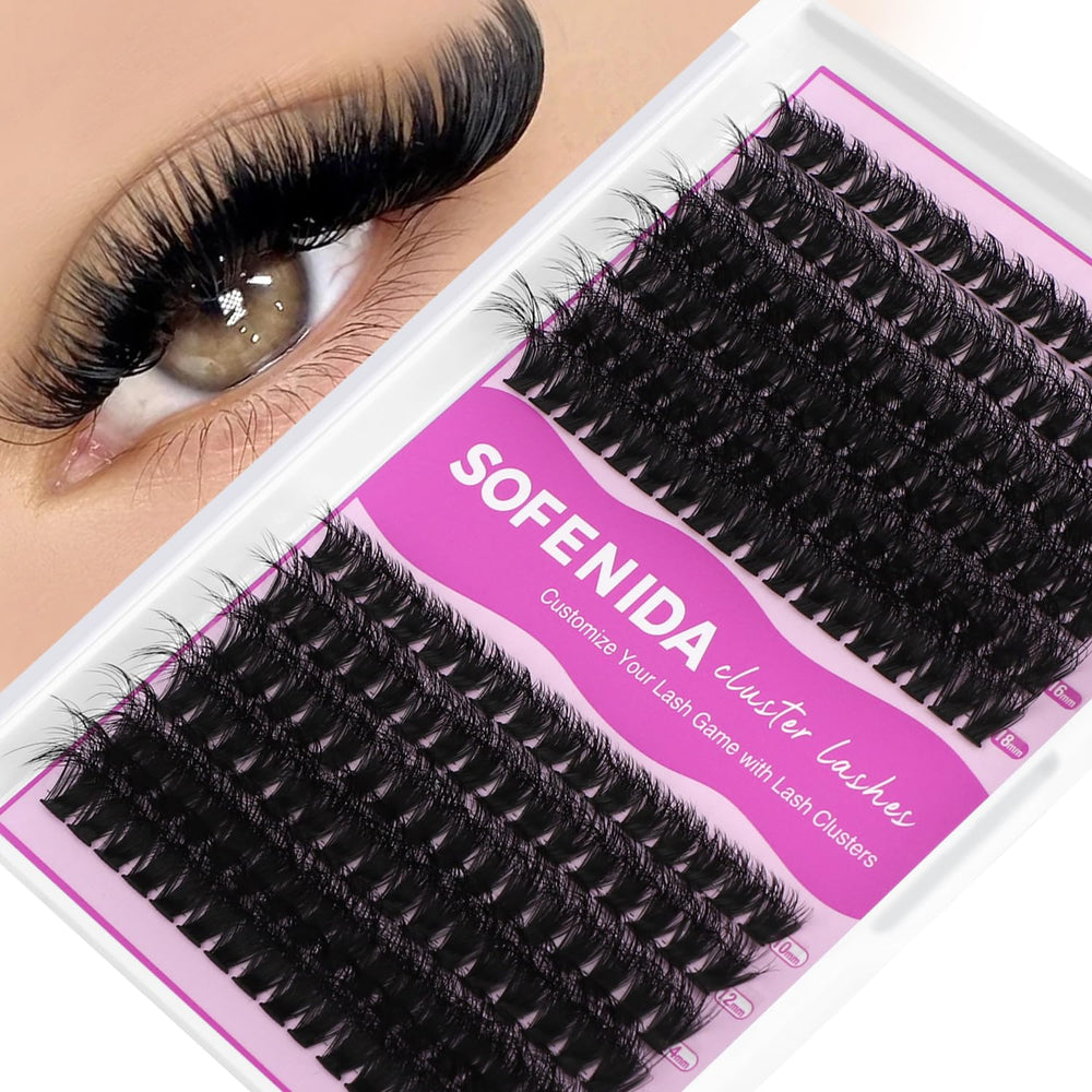 SOFENIDA D-curly lash clusters deliver dramatic lift with natural volume for daily glam.