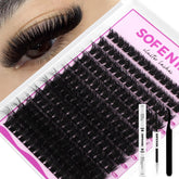 SoFenida 100D lash clusters offer dense drama with a lightweight feel for bold eyes.