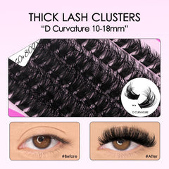 SOFENIDA plant-fibre material clusters feel ultra-soft and lightweight on natural lashes.