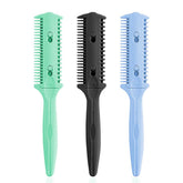 Soft 'N Style 3Pack double-sided hair trimmer comb green for precise at-home trimming.