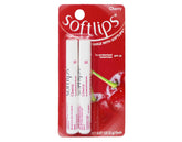 SoftLips protector labial SPF con cereza, doble paquete para uso diario.